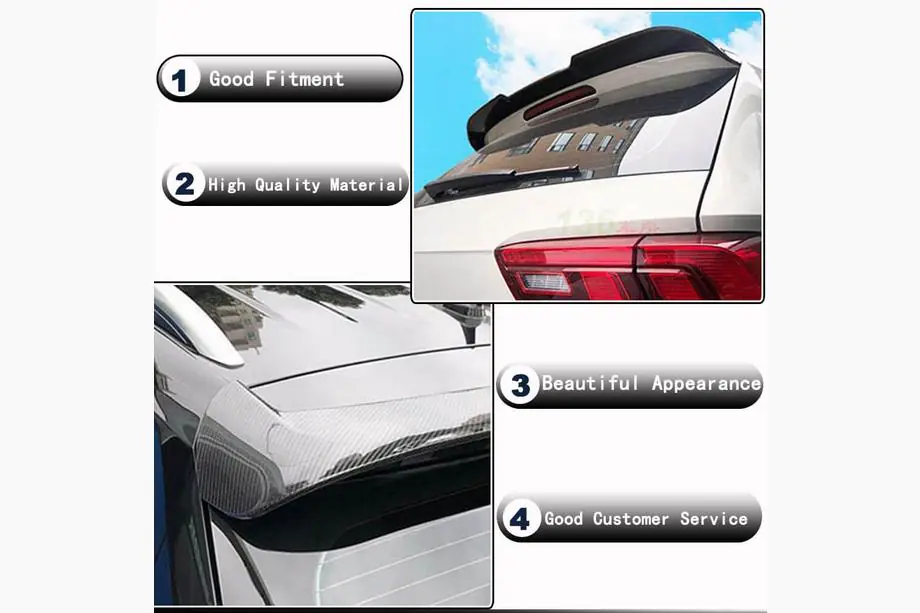 Volkswagen Tiguan 2016-2023 гг. Спойлер (для 2016-2019, Карбон) Фото 3
