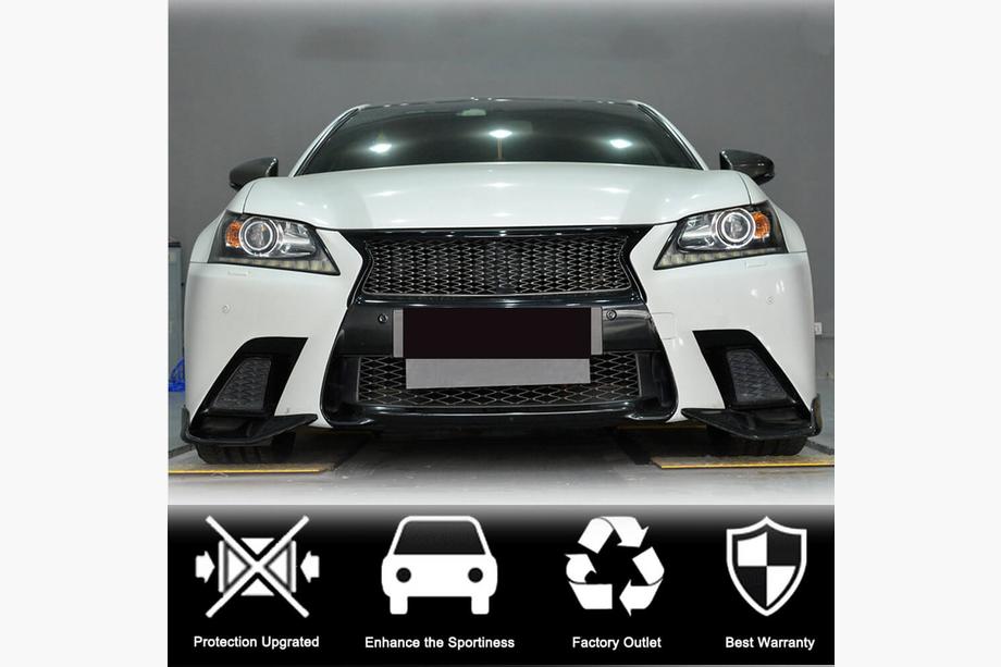 Lexus GS 2011-2020 гг. Карбоновые Накладки на Передний Бампер (для F-Sport 2011-2015) Фото 3