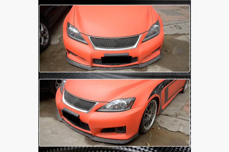 Lexus IS 2005-2013 гг. Накладка на передний бампер Lip (для F 2011-2013, Карбон) Фото 4