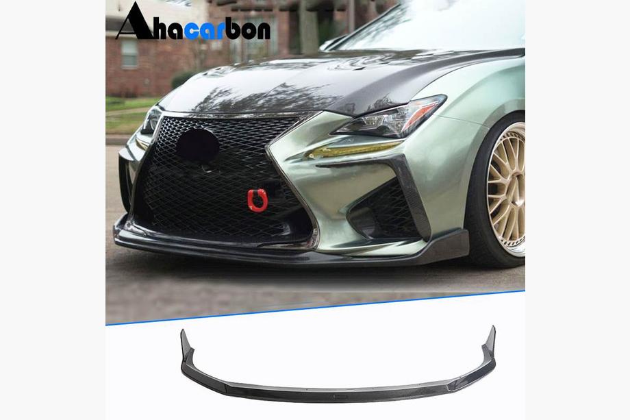 Lexus RC 200t 2014- гг. Передняя накладка Lip (для RC F 2014-2018, Карбон) Фото 1