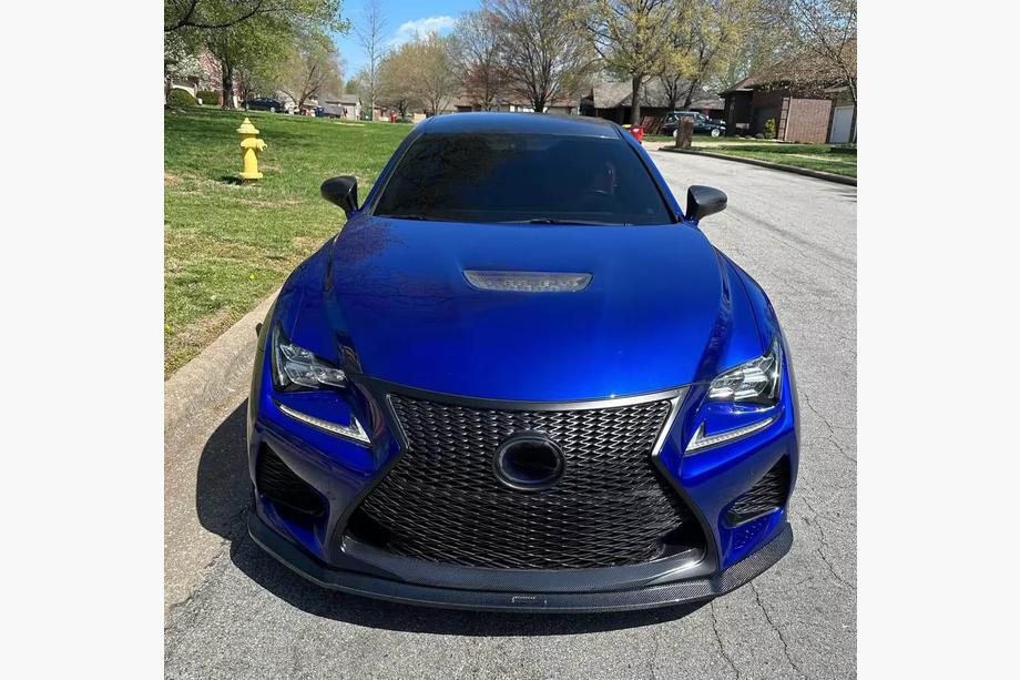 Lexus RC 200t 2014- гг. Передняя накладка Lip (для RC F 2014-2018, Карбон) Фото 2