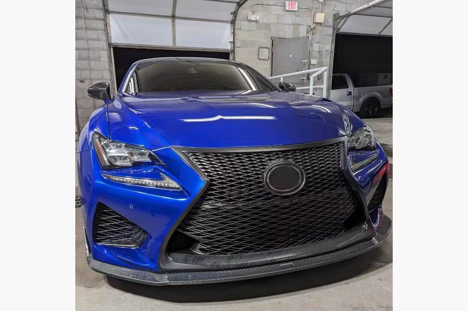 Lexus RC 200t 2014- гг. Передняя накладка Lip (для RC F 2014-2018, Карбон) Фото 4