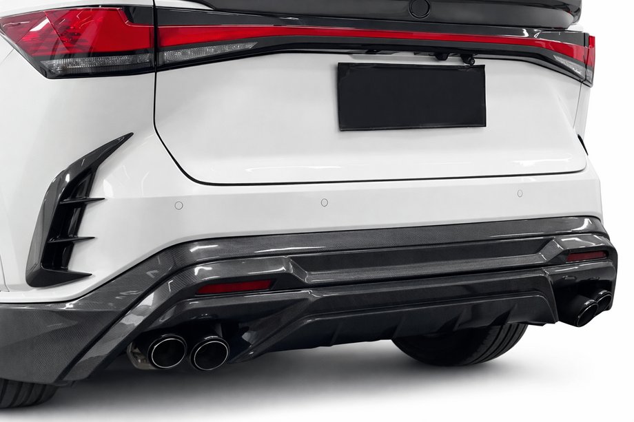 Lexus RX 2022- гг. Накладка на задний бампер (карбон) Image