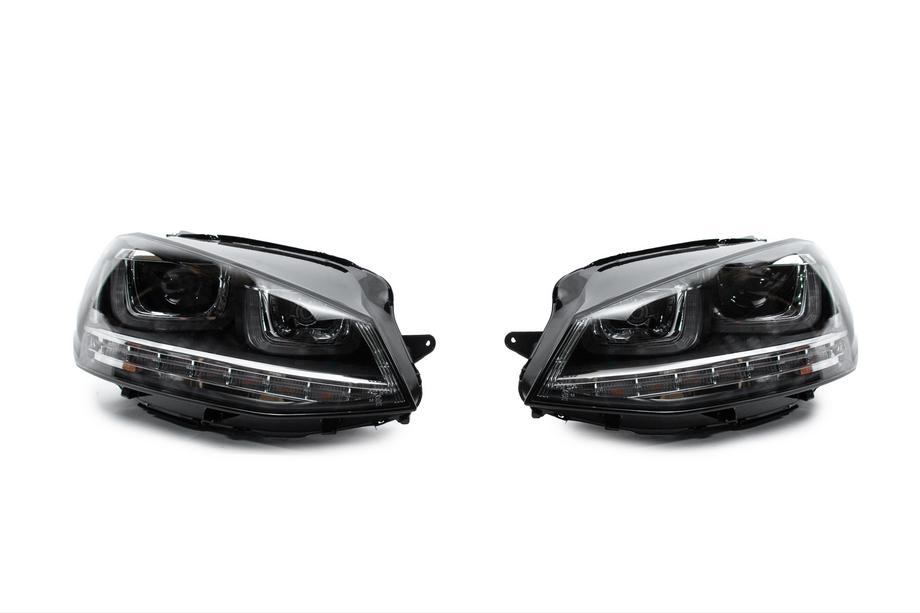 Volkswagen Golf 7/E-Golf 2012-2020 гг. Передние фары без блоков (2012-2017, динамический поворотник, 2 шт) Фото 5