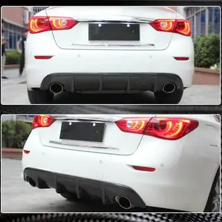 Диффузор заднего бампера V1 для Q50 Base/Sport 2014-2017, Карбон Infiniti Q50/Q60 2013-2024 гг. фото 3