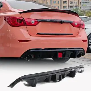 Диффузор заднего бампера V2 для Q50 Base/Sport 2014-2017 Карбон фото 1