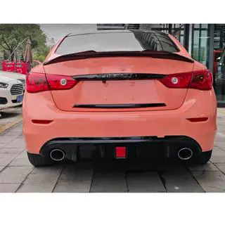 Диффузор заднего бампера V2 для Q50 Base/Sport 2014-2017 Карбон фото 2