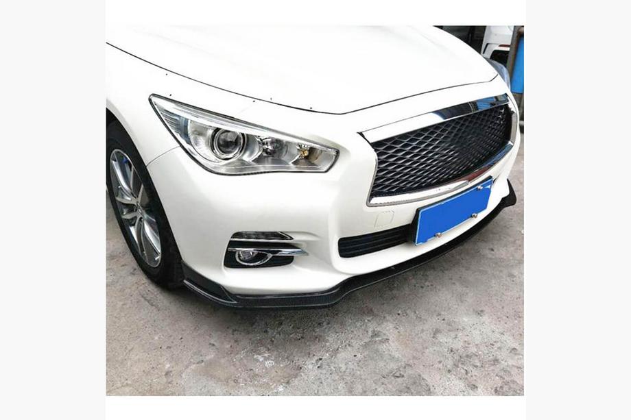 Infiniti Q50/Q60 2013-2024 гг. Передний Бампер Лип V1 для Q50 Base 2014-2017 Карбон Фото 3