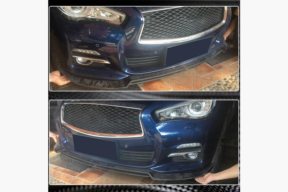 Infiniti Q50/Q60 2013-2024 гг. Передний Бампер Лип V2 для Q50 Base 2014-2017 Карбон Фото 3