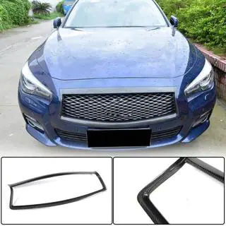 Окантовка решетки радиатора (для Q50 Base/Sport 2014-2017, Карбон) фото 1