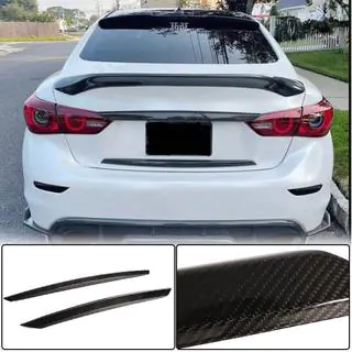 Накладка на крышку багажника (для Q50 Base/Sport 2014-2017, Карбон) фото 1