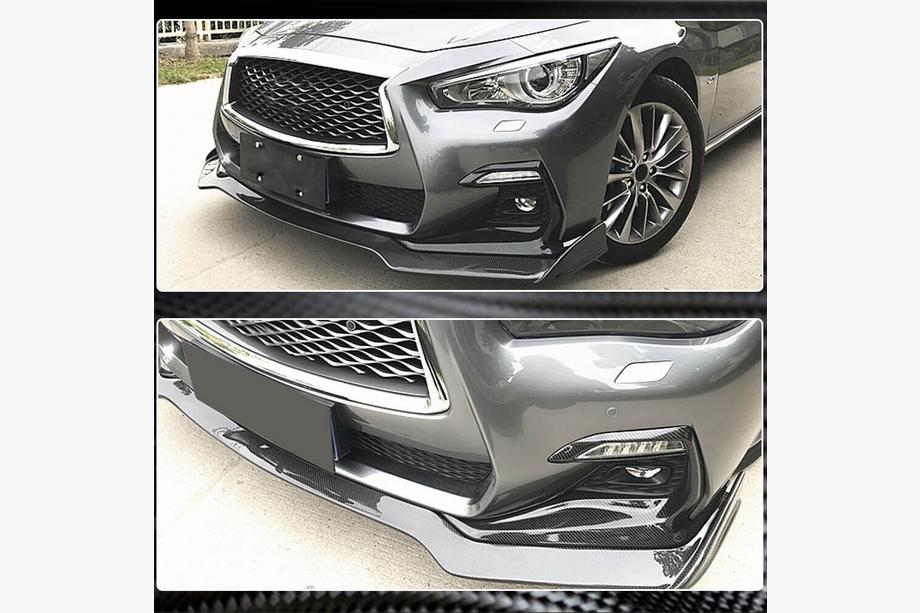 Infiniti Q50/Q60 2013-2024 гг. Карбоновые накладки на противотуманные фары (для Q50 Sport 2018-2022) Фото 5