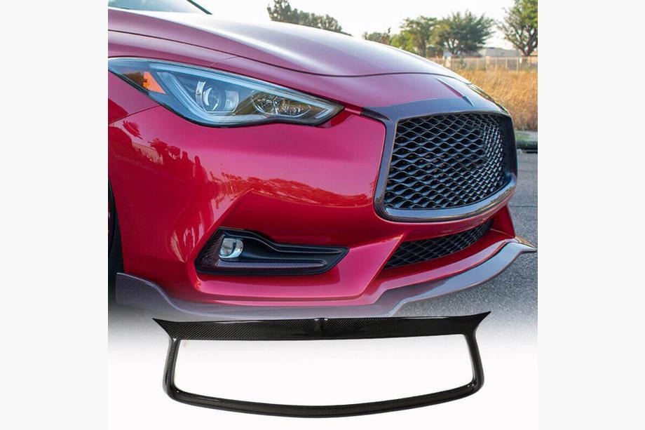 Infiniti Q50/Q60 2013-2024 гг. Окантовка решетки радиатора (для Q60 2016-2022, Карбон) Фото 1