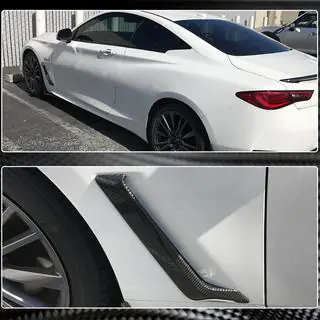 Карбоновые накладки на передние крылья (для Q60 2016-2022) Infiniti Q50/Q60 2013-2024 гг. фото 4