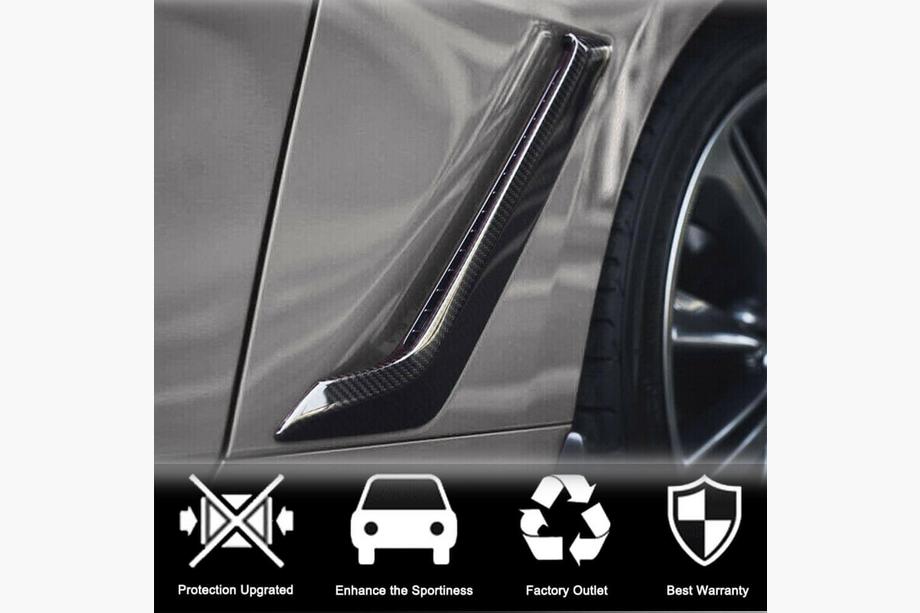 Infiniti Q50/Q60 2013-2024 гг. Карбоновые накладки на передние крылья (для Q60 2016-2022) Фото 2