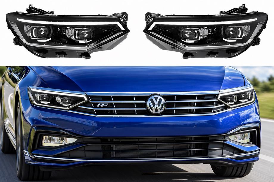 Volkswagen Passat B8 2015-2023 гг. Передние фары с модулями Full LED (для EU, 2019–2023, 2 шт.) Фото 1