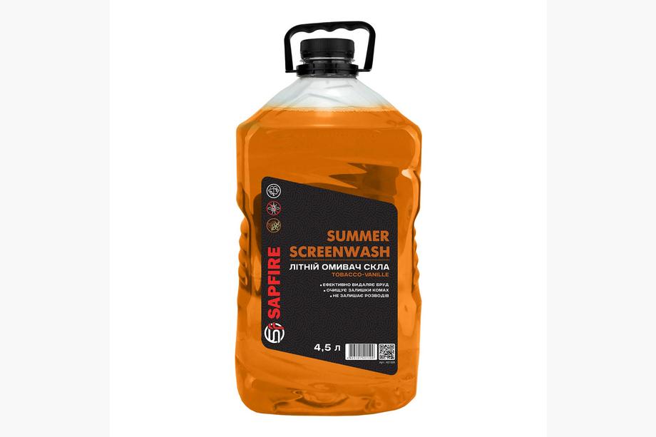 Летняя жидкость для омывателя стекла SAPFIRE Summer Screenwash 4,5 л - Tobacco Vanille Image Летняя жидкость для омывателя стекла SAPFIRE Summer Screenwash 4,5 л - Tobacco Vanille Image