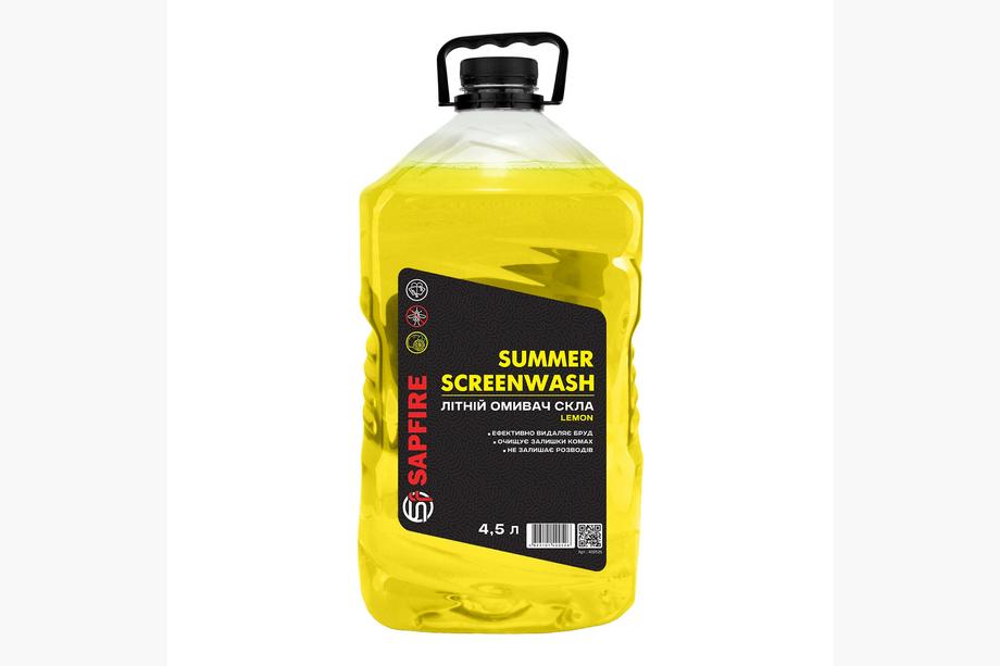 Летняя жидкость для омывателя стекла SAPFIRE Summer Screenwash 4,5 л - Лимон Image