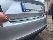 Skoda Rapid 2012-2019 гг. Накладка на багажник нержавейка фото 1