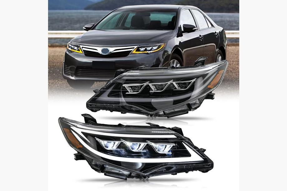 Toyota Camry 2011–2017 гг. Передние фары в стиле Lexus (2011-2014, 2 шт) Фото 1