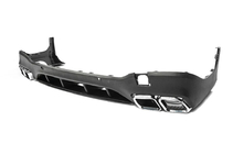 Mercedes GLC X253 2015-2022 гг. Задний диффузор с насадками Серебристый (Дизайн AMG63) фото 1