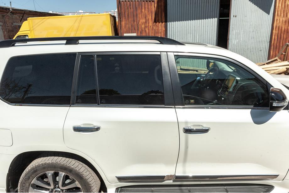 Toyota Land Cruiser 200 2007-2021 гг. Молдинги на стекла (6 шт, нержавейка) Фото 12
