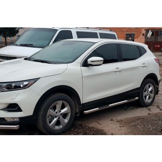 Боковые Трубы (2017-2021, 2 шт., Нержавейка) Nissan Qashqai 2014-2021 гг. фото 1
