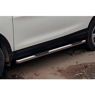 Боковые Трубы (2017-2021, 2 шт., Нержавейка) Nissan Qashqai 2014-2021 гг. фото 2