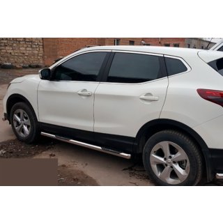Боковые Трубы (2017-2021, 2 шт., Нержавейка) Nissan Qashqai 2014-2021 гг. фото 4
