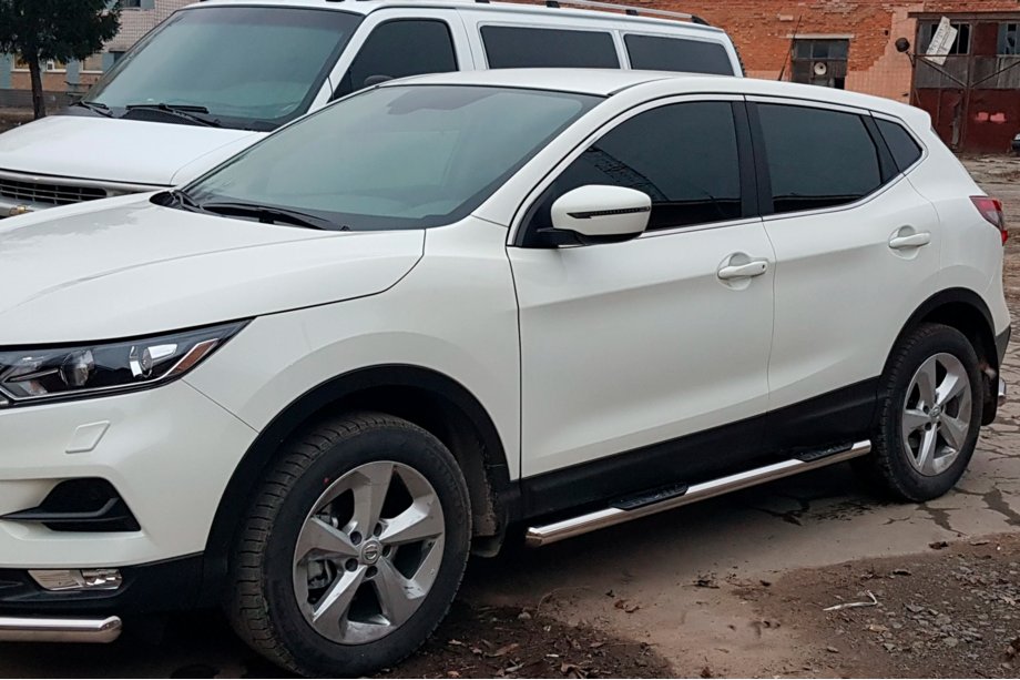 Nissan Qashqai 2014-2021 гг. Боковые Трубы (2017-2021, 2 шт., Нержавейка) Фото 1