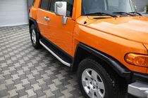 Toyota FJ Cruiser 2006-2022 гг. Боковые пороги Fullmond (2 шт., алюминий) фото 1