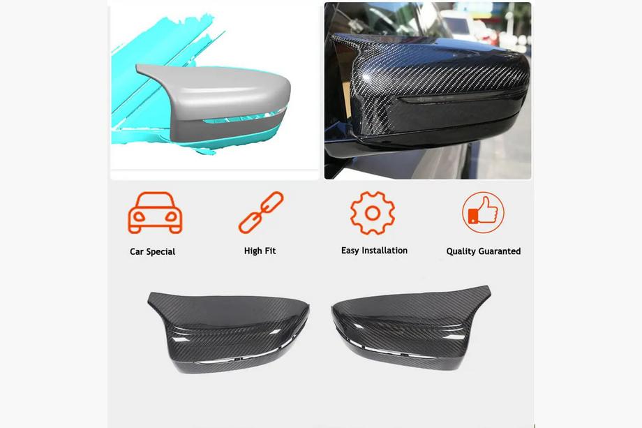 BMW 8 серия G14/G15/G16 2018- гг. Накладки на Зеркала M-Look V4 (2018-2021, Красный Карбон) Фото 2