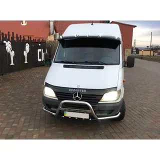 Кенгурятник Exclusive (нерж. сталь) Mercedes Sprinter W901/902/903/904/905 1995–2006 гг. фото 4