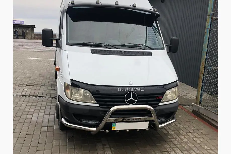 Mercedes Sprinter W901/902/903/904/905 1995–2006 гг. Кенгурятник Exclusive (нерж. сталь) 2000-2006