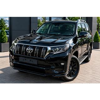 Накладка на передний бампер Executive (для 2017+) Toyota Land Cruiser Prado 150 2009-2023 гг. фото 4