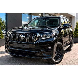Накладка на передний бампер Executive (для 2017+) Toyota Land Cruiser Prado 150 2009-2023 гг. фото 1