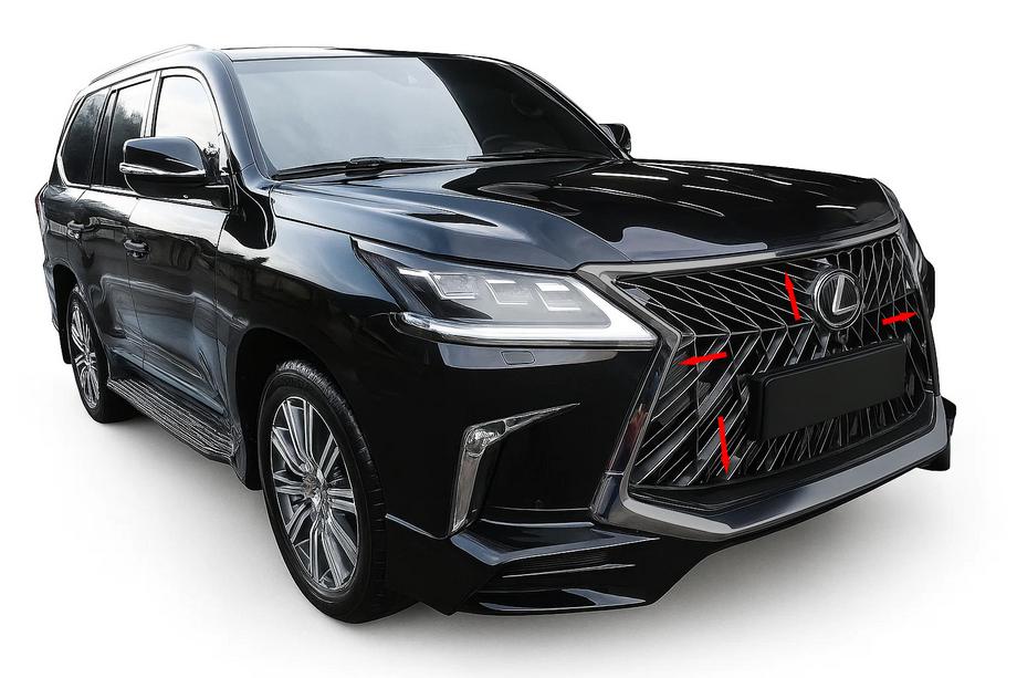 Lexus LX570/450d 2008-2022 гг. Окантовка решетки радиатора BlackEdition (для TRD 2016+) Image