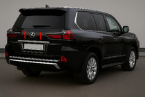 Lexus LX570/450d 2008-2022 гг. Накладка на крышку багажника над номером BlackEdition (для 2016+) фото 1