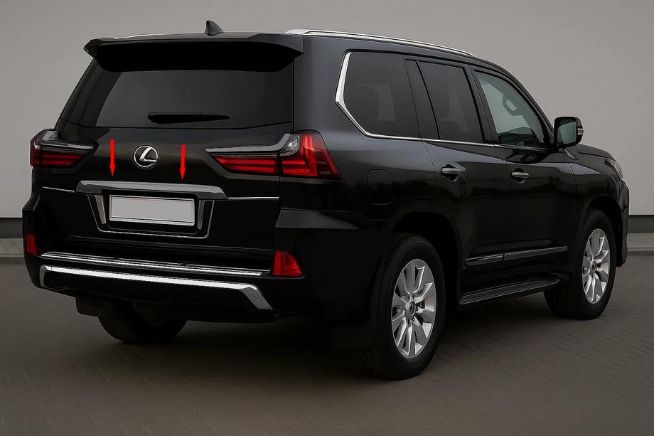 Lexus LX570/450d 2008-2022 гг. Накладка на крышку багажника над номером BlackEdition (для 2016+) Image