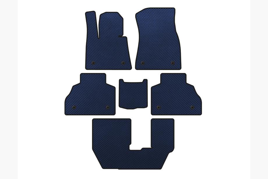 BMW X7 G07 2019- гг. Коврики EVA (3 ряда, Синие) Image