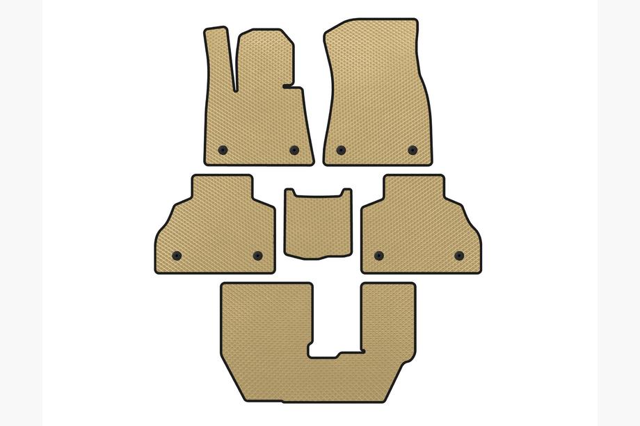 BMW X7 G07 2019- гг. Коврики EVA (3 ряда, Бежевые) Image