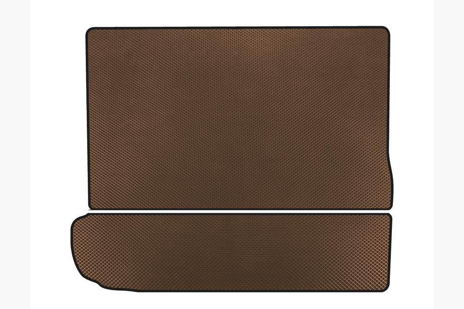 Citroen C-4 Picasso 2013-2022 гг. Коврик в багажник EVA (3 ряд сложен, Коричневый) Image
