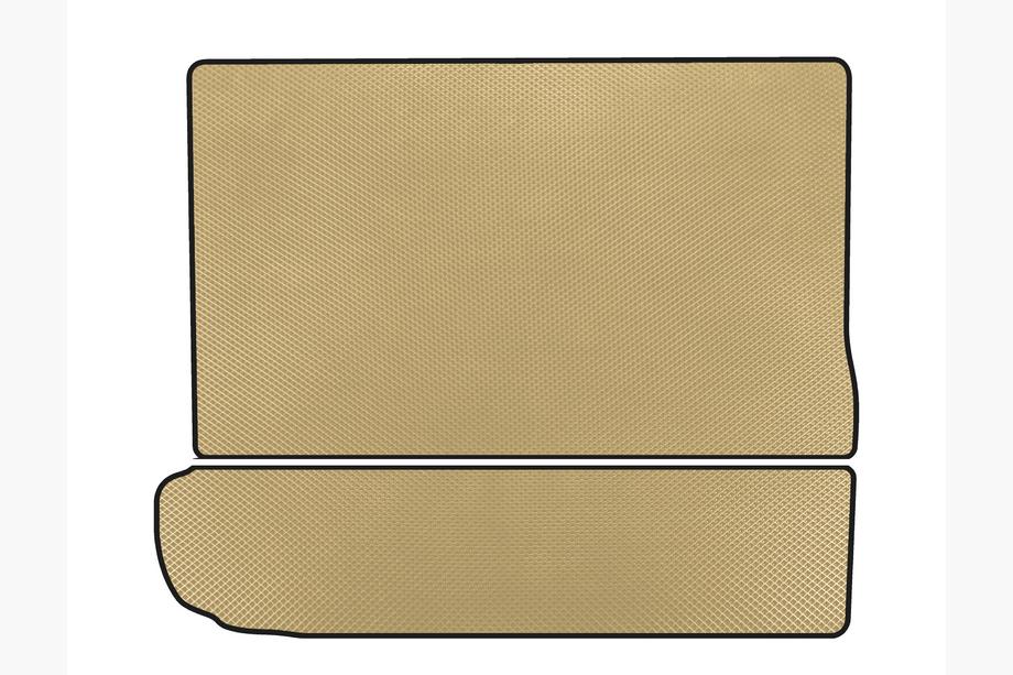 Citroen C-4 Picasso 2013-2022 гг. Коврик в багажник EVA (3 ряд сложен, Бежевый) Image