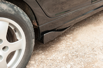 Универсальные накладки на боковые пороги Flap Тип-B (2 шт, черный глянец, ABS-пластик) фото 4