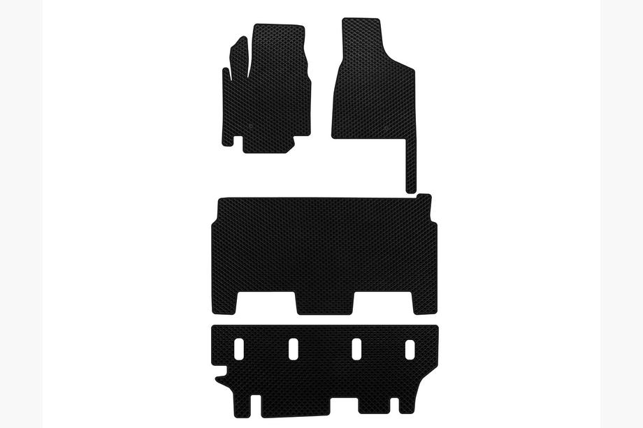 Dodge Grand Caravan V 2008-2020 гг. Коврики EVA (2008-2020, 3 ряда, 8-местный/Комплектация SXT, Черный)