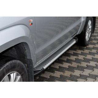 Боковые пороги Line (2 шт., алюминий) Volkswagen Amarok 2010-2022 гг. фото 1