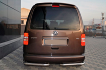 Volkswagen Caddy 2010-2015 гг. Задние уголки AK003 (2 шт., нержавейка) фото 2