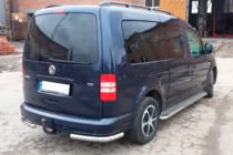 Volkswagen Caddy 2010-2015 гг. Задние уголки AK003 (2 шт., нержавейка) фото 6