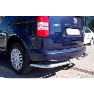 Задние уголки AK003 (2 шт., нержавейка) Volkswagen Caddy 2010-2015 гг. фото 3