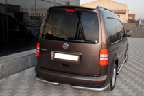 Volkswagen Caddy 2004-2010 гг. Задние уголки AK003 (2 шт., нержавейка) фото 2